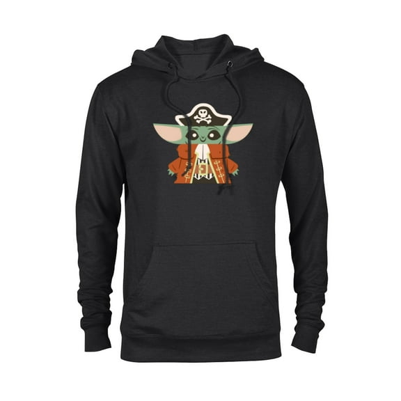 Star Wars Grogu The Mandalorian Halloween Pirate Costume - Pullover Hoodie for Adults - Customized-Black