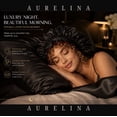 thumbnail image 3 of Aurelina Luxury 9-Piece Satin Sleep Set for Women, Overnight Hair Care & Heatless Curl Gift Set, Black, 3 of 6