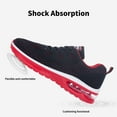 thumbnail image 2 of JOYFON Mens Running Shoes Air Cushioned Athletic Sneakers Non Slip Tennis Shoes for Sport Gym Jogging RedBlack Size 11, 2 of 6