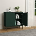 thumbnail image 4 of HLR Credenzas & Sideboards with 2-Doors, 3D Pattern Farmhouse Style Cabinet, 15.75"x 31.8"x 31.8", Green, 4 of 7