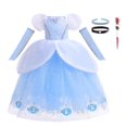 thumbnail image 1 of Vestido de princesa de Disney, disfraz de Cenicienta, disfraz de fiesta de cumpleaños, Vestidios, ropa para niñas, vestidos de noche de carnaval, 3T (etiqueta 110) Gao Jinjia LED, 1 of 2