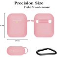 thumbnail image 4 of For Airpods Case Compatible With Airpods 1 & 2 Front-Led Visible Case Cover Skin With Carabiner Scratch-Resistant Case-Light Pink, 4 of 6