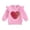 Pink, variant on Posijego Little Girls Valentine's Day Sweatshirts Ruffle Long Sleeve Heart Graphic Pullover Sweatshirt Cute Tops for Kids