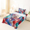 thumbnail image 5 of Homewish Pomeranian Dog Twin Sheets,4Th Of July Bedding,White,Balloon Decor,3 Pieces,1 Fitted Sheet and 1 Pillowcase, 5 of 6