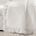 thumbnail image 3 of Lush Decor Reyna Solid Polyester Ruffle Throw, 60x50, White, Single, 3 of 5
