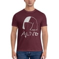 thumbnail image 3 of Just Tinge Men'S Alive Sia Fashion Hoodie Sweatshirt Men'S Basic Short Sleeve T-Shirt Burgundy Small, 3 of 5