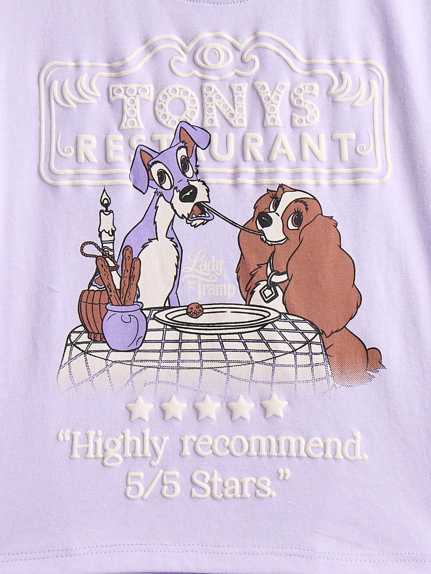 Disney Classics Toddler Girls Lady and the Tramp Graphic Tee and Stripe Pants, Sizes 12M-5T
