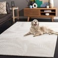 thumbnail image 3 of SAFAVIEH Revive Montana Abstract Polyester Area Rug, Ivory, 6'7" x 6'7" Square, 3 of 8
