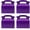 Dark Purple (Pack of 30), variant on 30-Pack White Party Favor Treat Boxes, Goodie Gable Paper Gift Boxes with Handles. Perfect for Wedding, Birthday, Graduation, Babyshower.