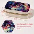 thumbnail image 5 of Wolf Portable Velvet Jewelry Stand Organizer Box with Removable Compartment - Gift, Jewelry Display, 5 of 7