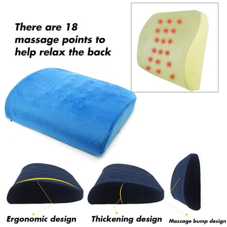 Memory Foam U Cutaway Back Lumbar Coccyx Support Pillows Deep
