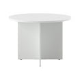 thumbnail image 3 of 42W Round Conference Table with Wood Base in White - Engineered Wood, 3 of 7