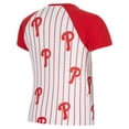 thumbnail image 3 of Women's-Concepts Sport  White Philadelphia Phillies Outbound Pinstripe Raglan Top, 3 of 3