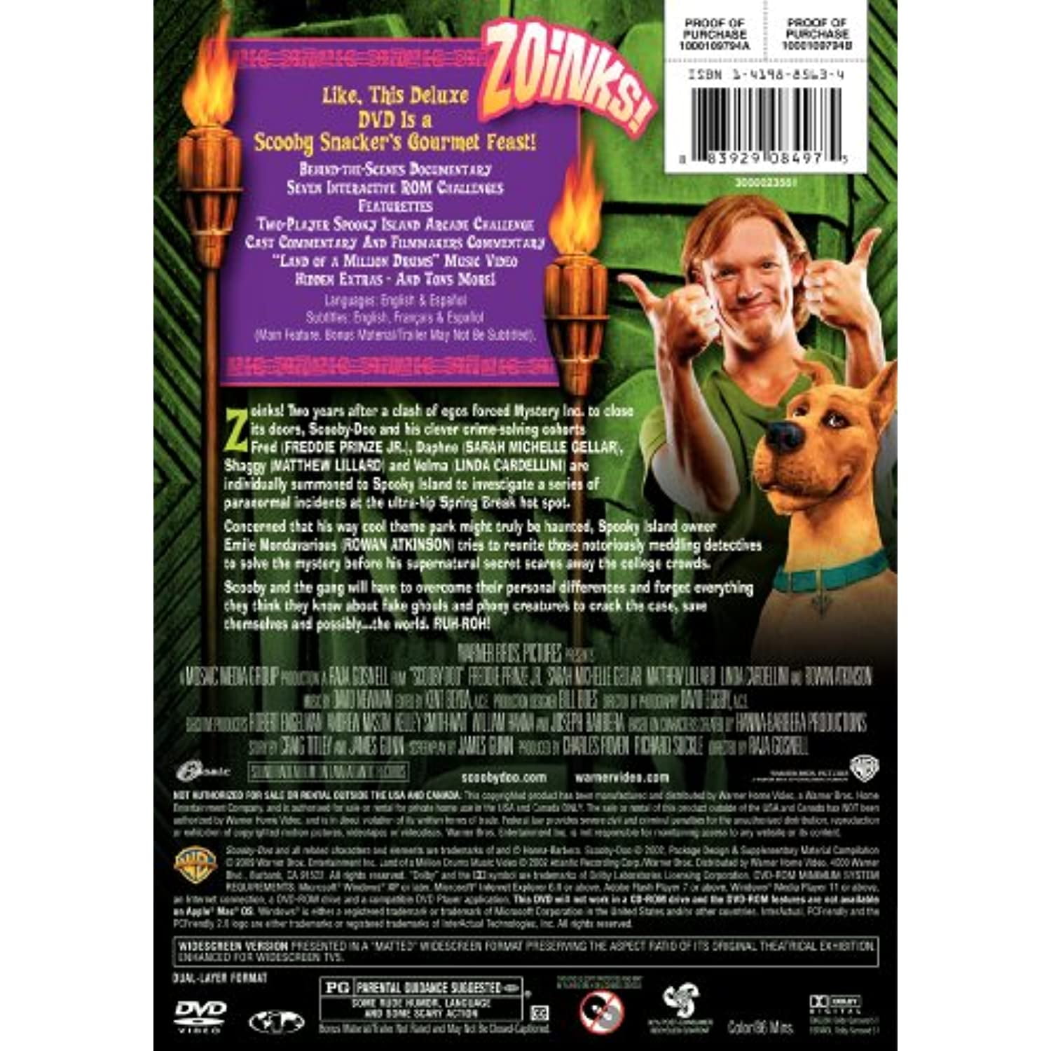 Warner Bros Scooby-Doo The Movie (DVD) [2002] - Walmart.com