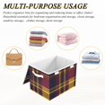 thumbnail image 7 of Black Yellow Pattern Large Storage Bins with Linen Collapsible Lid Storage Box 16.7 x 12.6 x 11.8in, 7 of 7
