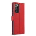 thumbnail image 3 of Allytech Wallet Case for Samsung Galaxy Note 20, Premium PU Leather Book Style Retro Credit Cards Slots Shockproof Anti-scratch Defender TPU Bumper Cover for Samsung Galaxy Note 20, Red, 3 of 8