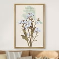 thumbnail image 2 of IDEA4WALL Framed Canvas Print Wall Art Alaska Forget-Me-Not State Flower Floral Plants Illustrations Multicolor Rustic Minimal Wall Decor for Living Room, Bedroom, Office - 24"x36" Natural, 2 of 5