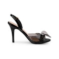 thumbnail image 3 of BLISSFUL STEP Women's Slingback Rhines Open Toe Stiletto Heels Sandals Clear Black 6.5, 3 of 7