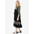 thumbnail image 3 of Roaman's Women's Plus Size Tiered Embroidered Dress, 3 of 5