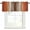 Orange, variant on Burnt Orange Brown Curtain Valances for Windows, Kitchen Valance Window Treatment, Farmhouse Vintage Wooden Light Filtering Block Curtains for Bathroom/Bedroom/Living Room 42'' x 12''