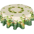 thumbnail image 1 of St. Patrick''s Day Tablecloth Round - Spring Shamrock Table Cloth Farmhouse St Patricks Tablecloth 60 Inch for Kitchen Holiday Picnic Party Dinner Room Outdoor Decor, 1 of 7