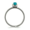 thumbnail image 2 of Bague Antique Turquoise en Argent Sterling & 14k Stackable Expressions Taille 7, 2 of 3