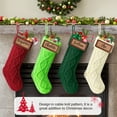 thumbnail image 5 of Ayieyill 4Pack Christmas Stockings, 18" Large Knitted Stocking Personalized Xmas Hanging Stocking Decorations with Name Leather Patches for Holiday Christmas Party Family Decor (Green Red White）, 5 of 7