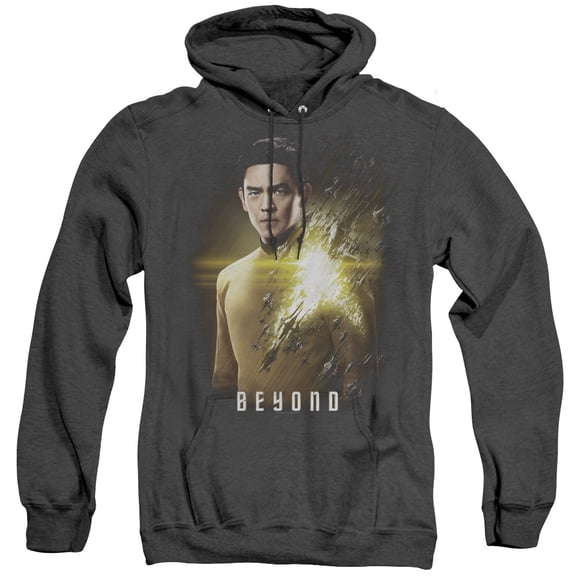Star Trek Beyond Sulu Poster Adult Heather Hoodie Sweatshirt Black