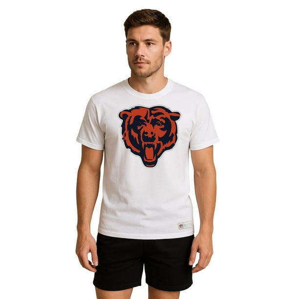 NFL Playera Aficionado Básica Chicago Bears Blanco para Hombre, Talla Extra Grande