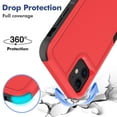 thumbnail image 4 of Allytechgroup Compatible for Apple iPhone 11, Rugged Shockproof Military Grade Protection Dual Layers Hard PC TPU Phone Case for iPhone 11, Red, 4 of 5