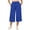 02 Royal Blue, variant on Women's Plus Size Capri Pants Stretchy Wide Leg Summer Drawstring Elastic Waist Lounge Pants With Pockets XL-5XL