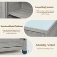thumbnail image 5 of Jopath Wooden Outdoor Storage Cabinet,Potting Bench Table with Metal Top & 2 Tier Storage Shelves,Garden Workstation for Yard,Garden,Gray, 5 of 8