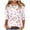Hot Pink, variant on Paguaki Womens Floral Print 3/4 Sleeve Tunic Top Crewneck Blouse Soft Breathable Lightweight Casual Everyday T Shirts