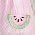 thumbnail image 5 of Hienoo Baby Girls Summer Outfits Watermelon Embroidery Sleeveless Top Shorts 2Pcs Set, 5 of 7