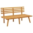 thumbnail image 5 of Bowery Hill Solid Acacia Wood Medium Durable Garden Bench in Natural, 5 of 14