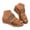 Brown, variant on Summer Wedge Sandals for Women Comfortable Arch Support Woven Slip on Slides Ladies Vacation Leopard Print Slide Shoes Brown Size 7.5