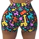 thumbnail image 2 of Balery Colorful Air Balloons1 Pantalones cortos de entrenamiento estampados para mujer, sin costuras, ajustados, para gimnasio, yoga, correr, deportes, ejercicio activo, fitness.-XX-Large, 2 of 8