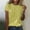 Yellow, variant on Tshirt for Women Women Casual Top Crewneck Short Sleeve Bright Print Blouse Casual Loose Fit Ladies Tops Daily Spring Summer Clothes Yellow