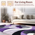 thumbnail image 2 of ODIKA 5'x7' Machine Washable Non-Slip Area Rug, Swirl Motif with Layered Ovals and Subtle Shading Contrast High Traffic Rug, Purple, 269851, 2 of 7