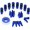 Blue, variant on 15 count 1/4" NPT Air Coupler and Plug Kit, Quick Connect Air Fittings, Industrial Quick Connect Set, Connector Set