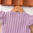 thumbnail image 5 of NIEWTR Toddler Girls 2Pcs Cute Flower Summer Outfits Set – Short Sleeve T-Shirt + Pants Gift Set Summer 2Pcs Gift Outfits Set 2Pcs Summer Beach Outfits 3-4 Years,Purple, 5 of 9