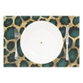thumbnail image 2 of Ryvnso Placemats Set of 6 Green Leopard Pattern Dining Mats Heat-Resistant Non-Slip Washable Table Mat, 2 of 8