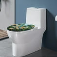 thumbnail image 3 of ZIATUBLE Palm Leaf Flower Toilet Lid Seat Cover Oil Painting Toilet Seat Covers for Bathroom Elongated Decor Toilet Seat Covers Lids One Piece Toilet Lid Cover Fits Most Toilet Lids, 3 of 6