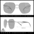thumbnail image 4 of Mens Luxury Geometric Metal Rim Hustler Fashion Rectangle Sunglasses Gold Black - Black, 4 of 8