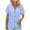 Light Blue, variant on Taqqpue Women Summer Button Down Tops Short Sleeve V Neck Tank Tops Casual Loose Fit Open Front Shirts Solid Color Soft Basic T Shirts
