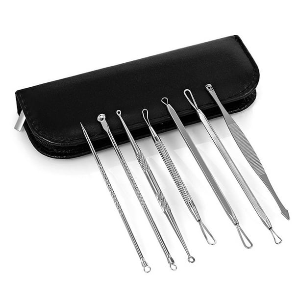 Pimple Blackhead Remover Extractor Tool Kit, 7 in 1 Acne Tools Kit Pimple  Popper Tool Kit Blemish Remover Kit Professional Comedone Extractor for  Nose