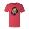 thumbnail image 2 of Lion Paint Art Splatter Abstract Art Animal Lover Mens Premium Tri Blend T-Shirt, Vintage Red, Medium, 2 of 3