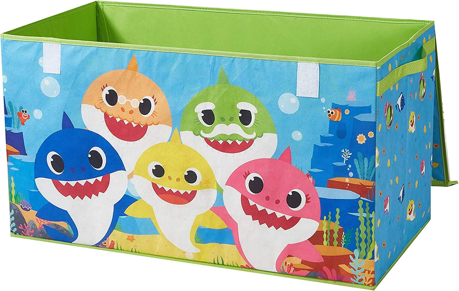 Pinkfong Baby Shark Blue Soft Polyester Canvas Collapsible Toy Storage Trunk for Kids