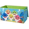 thumbnail image 3 of Pinkfong Baby Shark Blue Soft Polyester Canvas Collapsible Toy Storage Trunk for Kids, 3 of 5