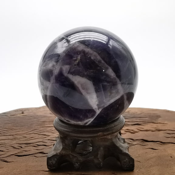 dream amethyst Crystal sphere Natural Healing Crystal carving ball for Reiki sculpture Healing and Crystal 0.48kg